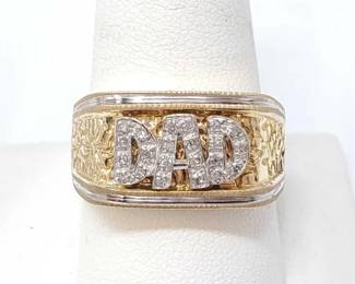 #814 • 10k Gold Ring With Diamonds
