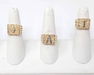 #810 • 3 10k Gold Rings, 9g
