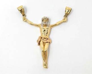#700 • 14k Gold Jesus Pendant, 15g
