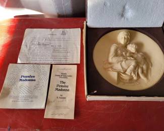 #15064 • The Pensive Madonna Plate Sculpture
