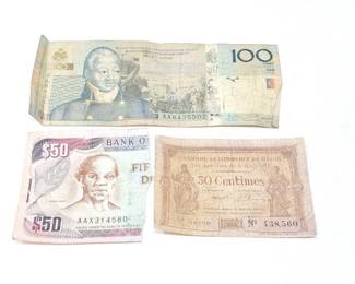 #1712 • (3) Foreign Currency Banknotes
