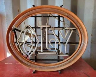 #15060 • Vintage "OLY" Neon Light
