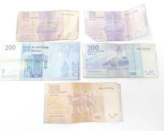 #1732 • (5) Foreign Currency Banknotes

