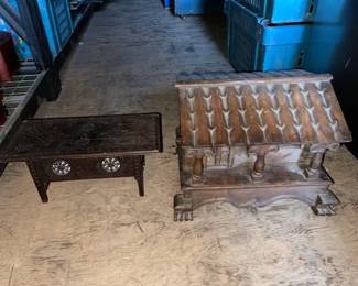 #2818 • (2) Wooden Engraved Boxes
