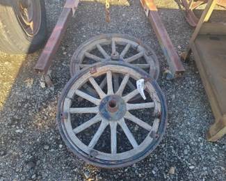 #80417 • 2 Vintage Wagon Wheels
