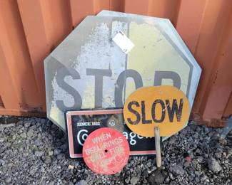 #2950 • (5) Metal Signs

