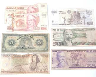 #1722 • (7)Foreign Currency Banknotes
