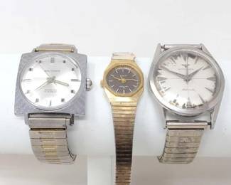 #1122 • 2 Waltham Watches and 1 Wittnauer Watch

