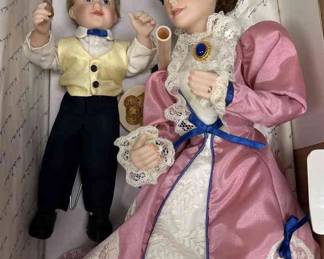 Ended Danbury Mint Milk And Cookies Mother And Son Doll