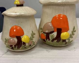Mushroom Canister Cookie Jars