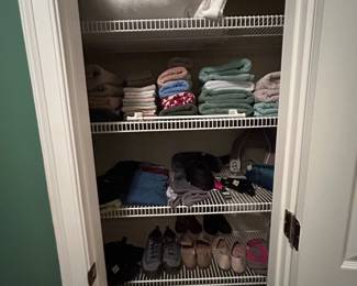 Towels, ladies shoes, ladies athletic