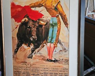 El toro, the bull and the matador: plaza de toros de Valencia Espania, Julio 1960