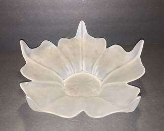Viking Glass Lotus Blossom Frost Bowl