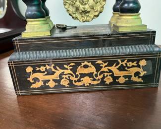 Detail of Inlay on Clock Base