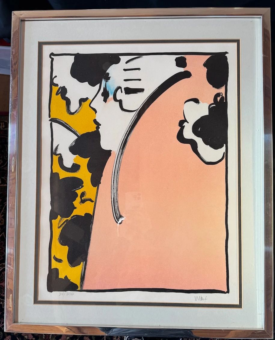 Peter Max "Peach Lady" 1973 lithograph, 34/300 (American pop artist)