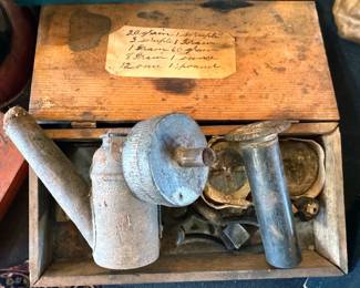 Antique tools including surveyor supplies/tools/instructions