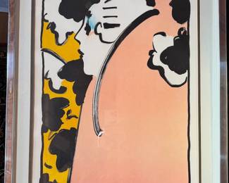 Peter Max "Peach Lady" 1973 lithograph, 34/300 (American pop artist)