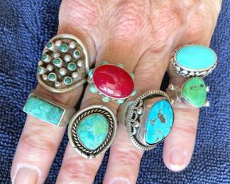 Sterling silver and turquoise jewelry
