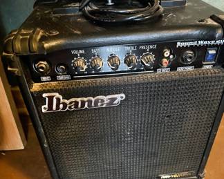 Bently acoustic, Ibanez electric guitar and amplifier
