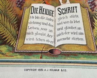 1882 A.J. Holman & Co. German illustrated Bible
