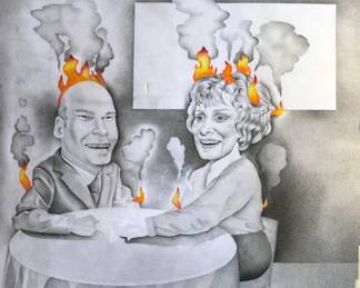 Emily Trovillion "Bob and Dora in Denial" drawing