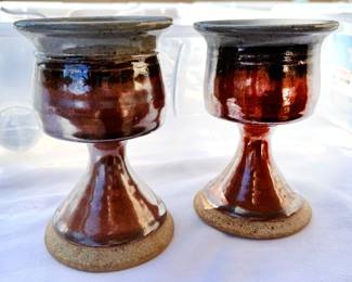 Wheel-thrown goblets (approx. 6)