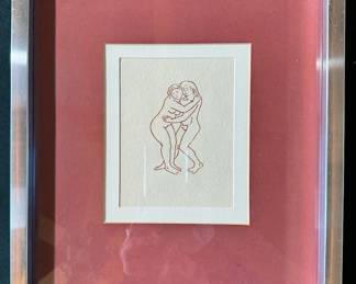 Aristide Maillol "Daphnis et Chloe" original woodcut, 1937 (French sculptor and painter)
