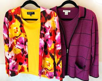 Women's clothing sizes ranging from petite 2-12, brands from Chicos, Pendleton, Brooks Brothers, DKNY, Eddie Bauer, JG Hook, Saks 5th Ave, Talbots, The Villager
Curated clothing from the late 1980s to 2010s
Purses
Scarves and accessories
Women's shoes sizes 6, 6.5, 7
