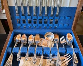 Rogers sterling silver service set