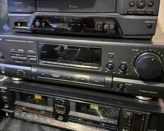 VHS players, Stereo receiver, Cassette player