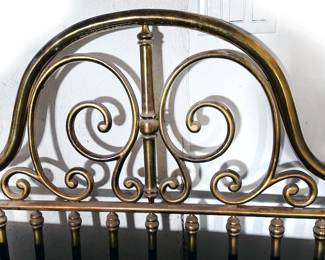 Twin brass headboard