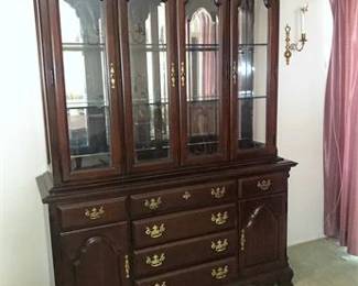 Sumpter Cabinet Company Cherry China Hutch Buffet 