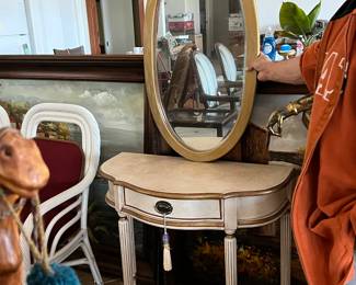 $290~ FRENCH PROVINCIAL VANITY WITH MIRROR 