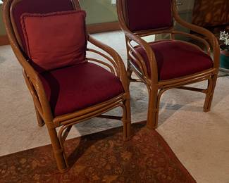 $525~ OBO ~ PAIR OF MID CENTURY MODERN BAMBOO CHAIRS 