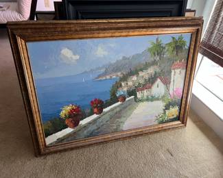 $290~ ARTIST SIGNED FAMED TEXTURED PRINT~41" X 30"