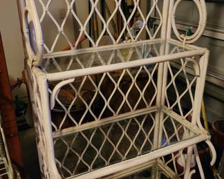 $325~ RARE MID CENTURY MODERN BAMBOO BAKERS RACK