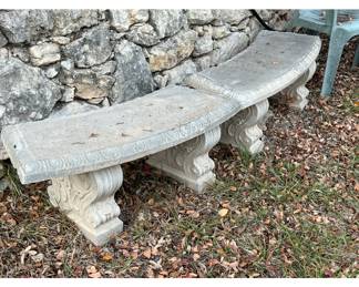 $150 EACH ( TWO AVAILABLE)~ CONCRETE GARDEN BENCH 