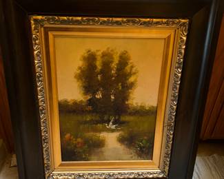 $325~ EXQUISITELY FRAMED OIL ON CANVAS ARTIST SIGNED ~ 23" X 21"