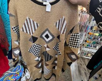1980s vintage knit geometric sweater