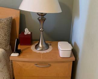 This set includes king sized bed with mattress, 2 nightstands, dresser with mirror. $650