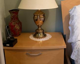 This set includes king sized bed with mattress, 2 nightstands, dresser with mirror. $650