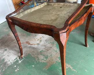 Antique French Vitrine Display Table