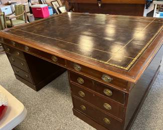 Executive Desk with Leather Top 