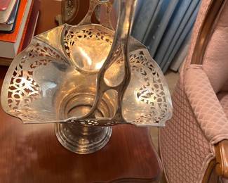 Victorian Sterling Brides Basket 