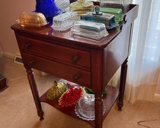 Willett Cherry Nightstand and Butter Dishes 