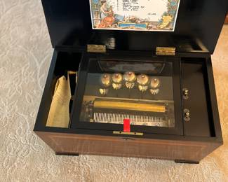 Interior of Inlaid Music Box