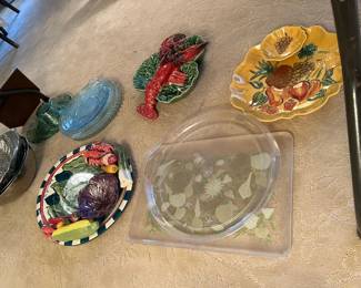 Ceramic Plates and Chip and Dip Bowls