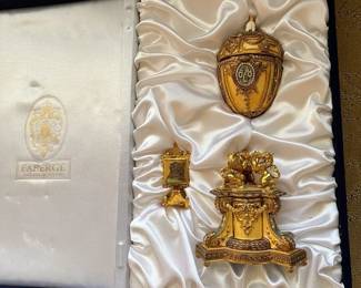 Faberge Egg on Stand with Box