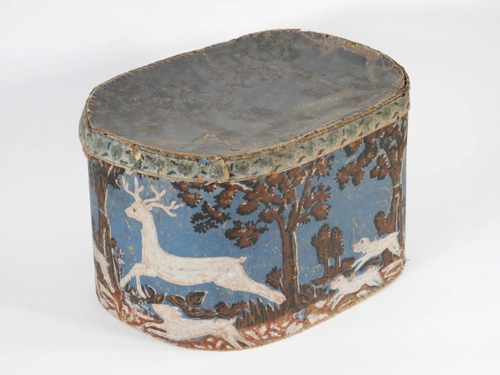 1:19C American Hunting Scene Bandbox