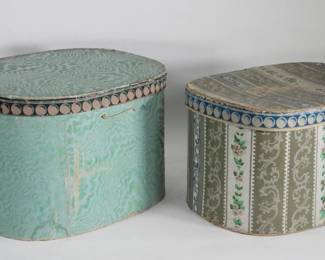 29: 2PC 19C American Wallpaper Bandboxes
